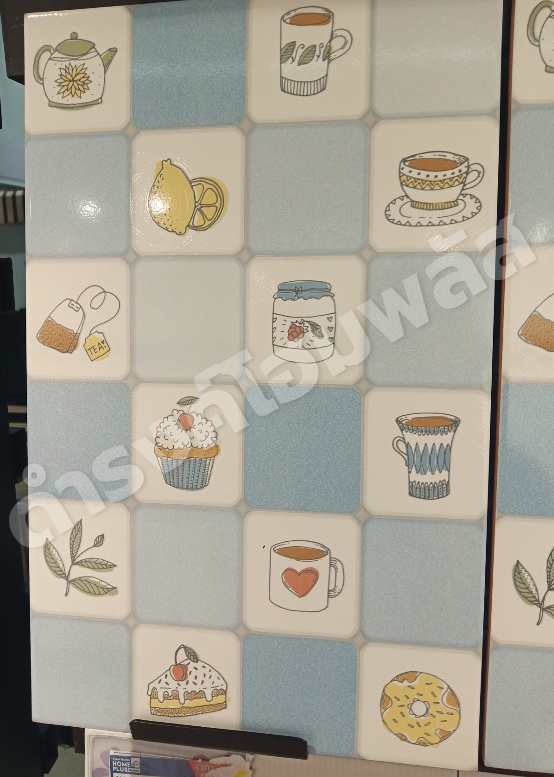 กระเบื้องผนัง 25 x 40 ซม. ผิวมัน หวานใจ มิกซ์-ฟ้า (A) EUROPA