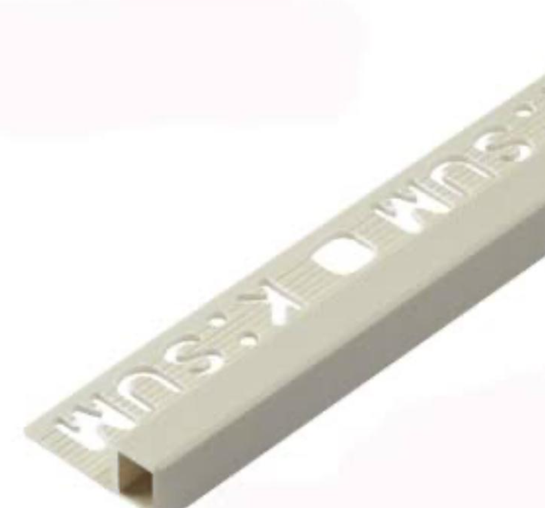 คิ้วเหลี่ยม PVC 1.0ซม. X 2.0ม. รุ่น KP2-102004 สีครีมอ่อน HOME