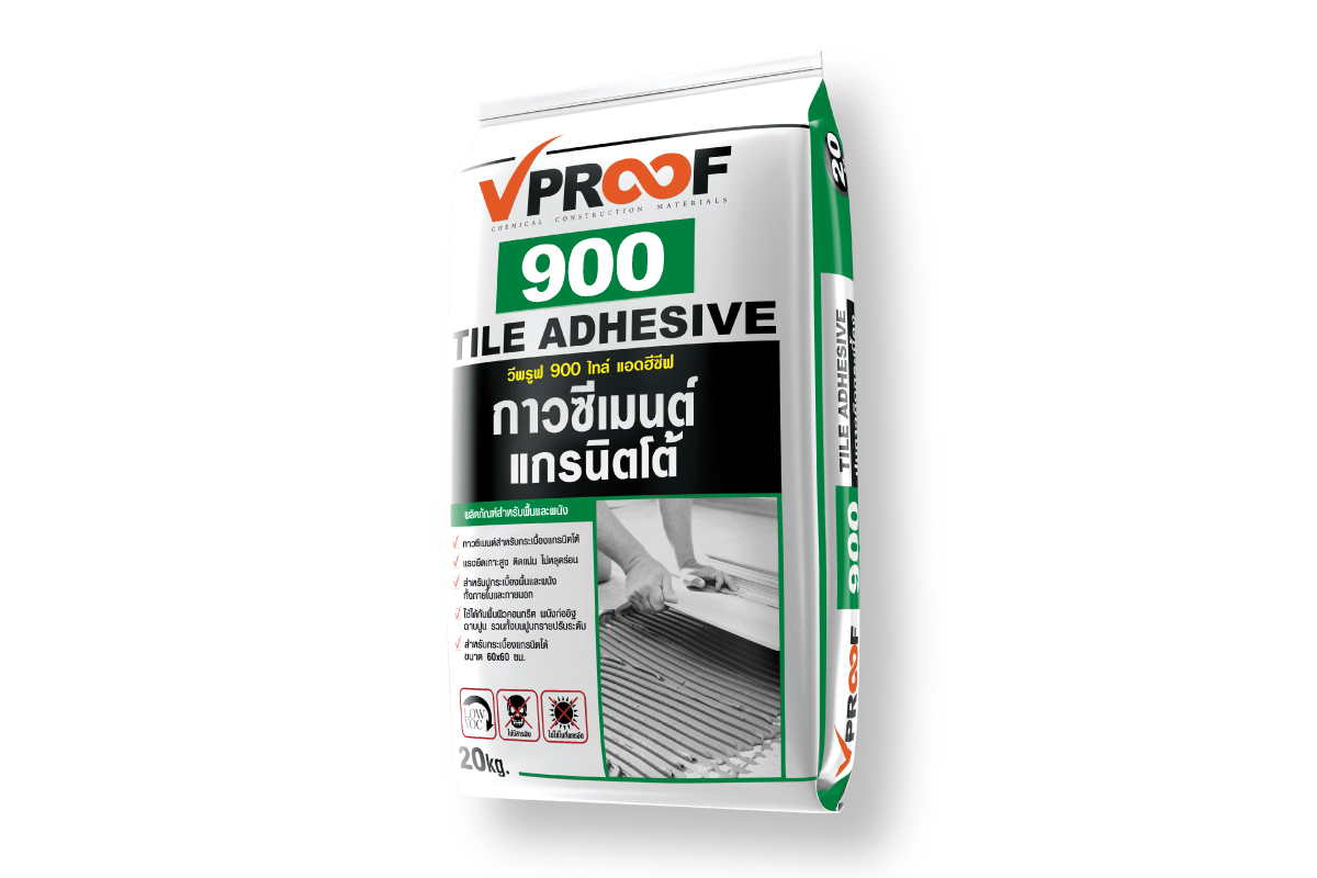วีพรูฟ 901 กาวซีเมนต์ปูกระเบื้องเซรามิค / 20กก. แบรนด์ VPROOF - ตกแต่ง ราคา 120 บาท