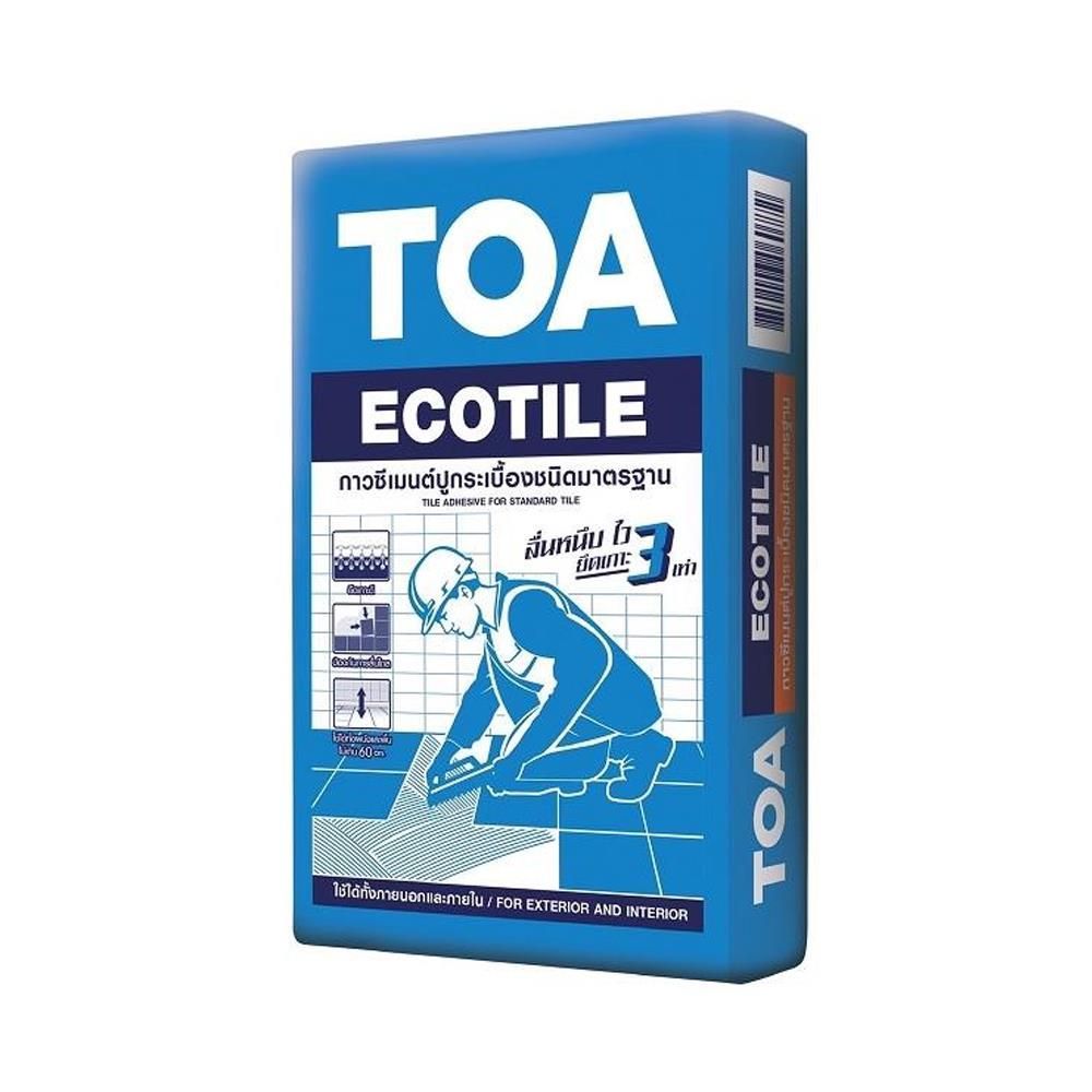 TOA กาวซีเมนต์ฟ้า อีโคไทล์ 20กก. ผงเทา แบรนด์ TOA Paint - ตกแต่ง ราคา 159 บาท