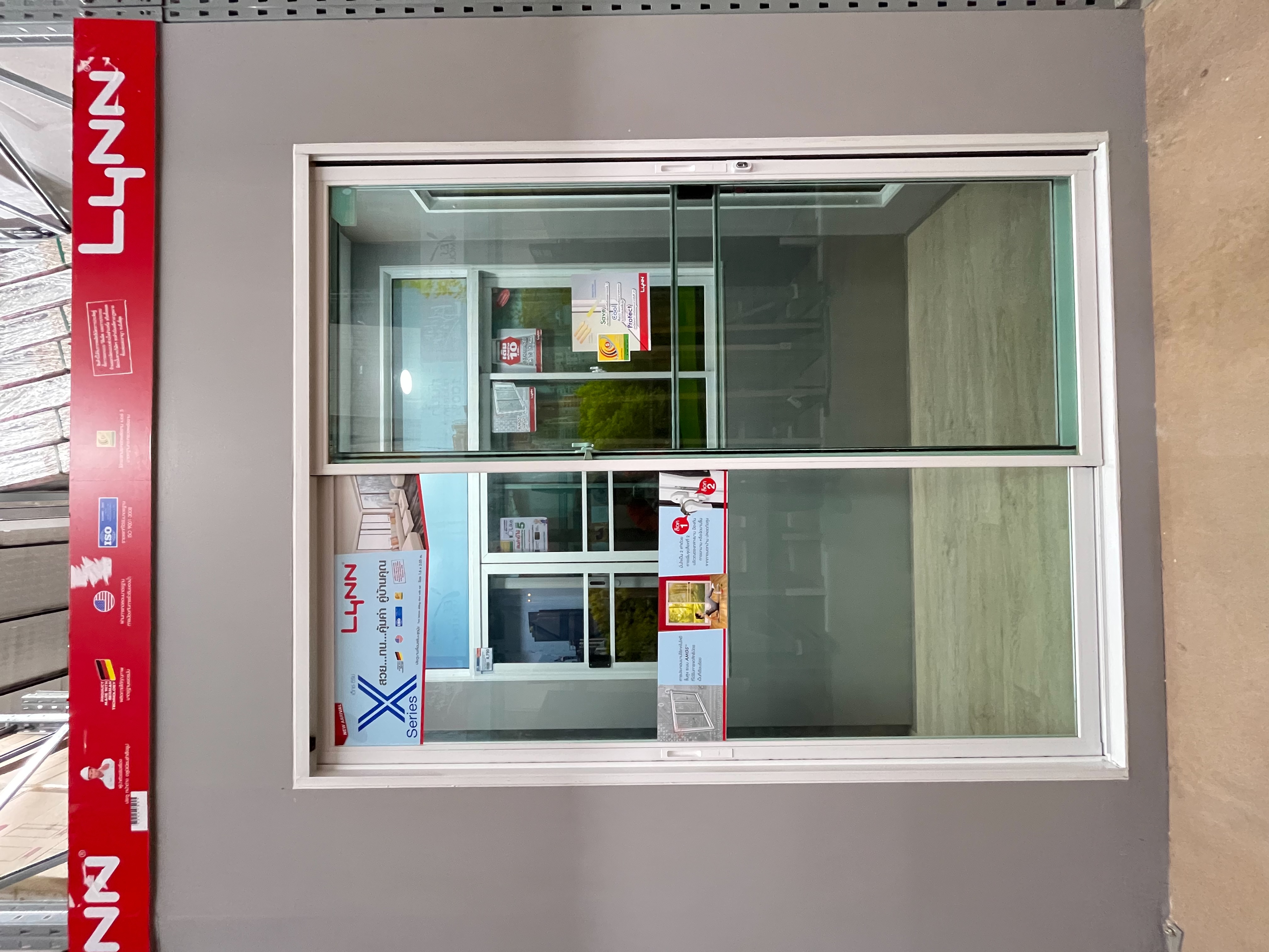 LYNN ประตูบานเลื่อนสลับ+มุ้ง LP-S2-D03-00 160*205 ขาว - ภาพที่ 2