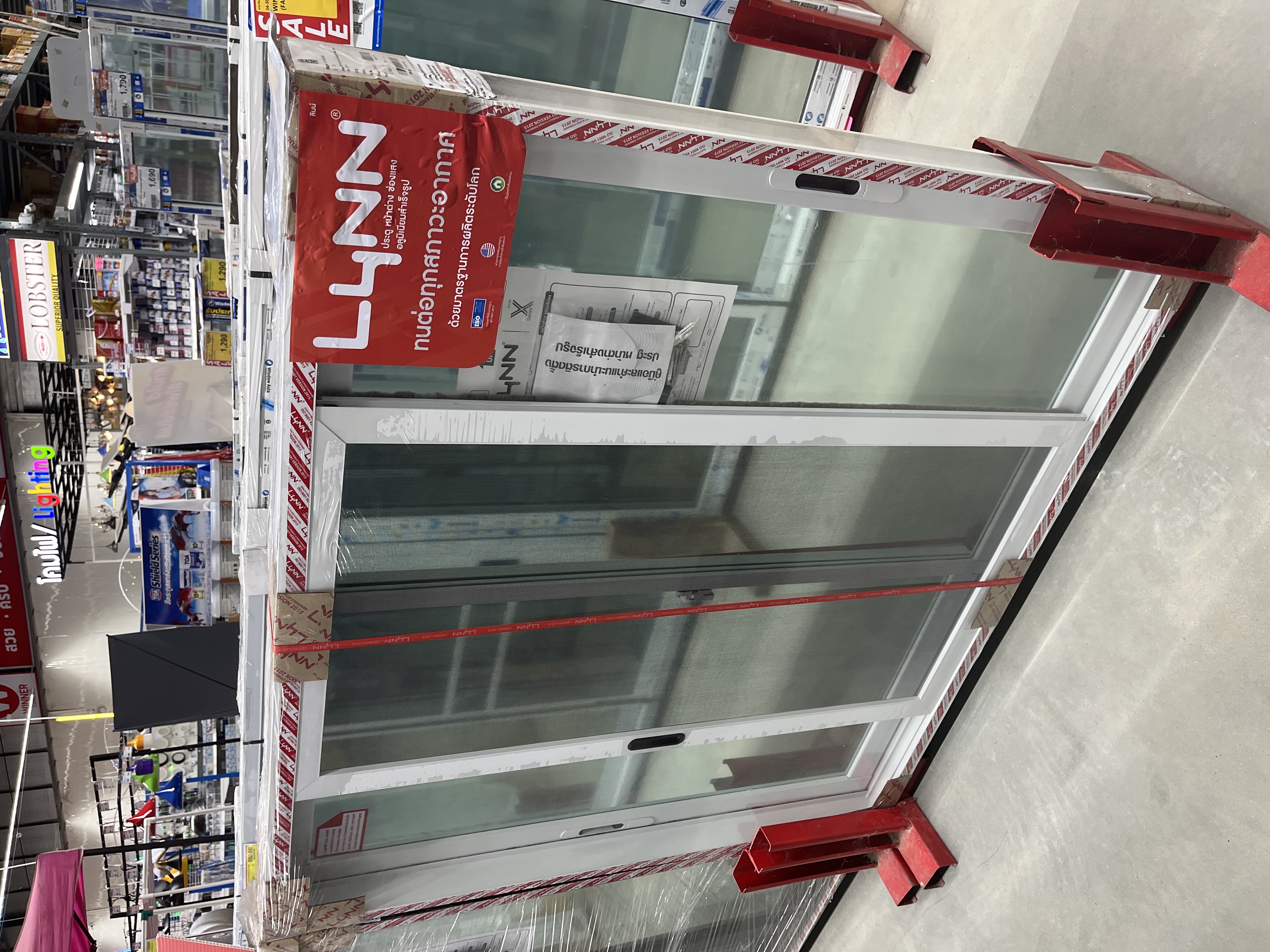 LYNN หน้าต่างบานเลื่อน+มุ้งลวด X SERIES-W3 LP-X3-W03-00 สีขาว #120*110CM