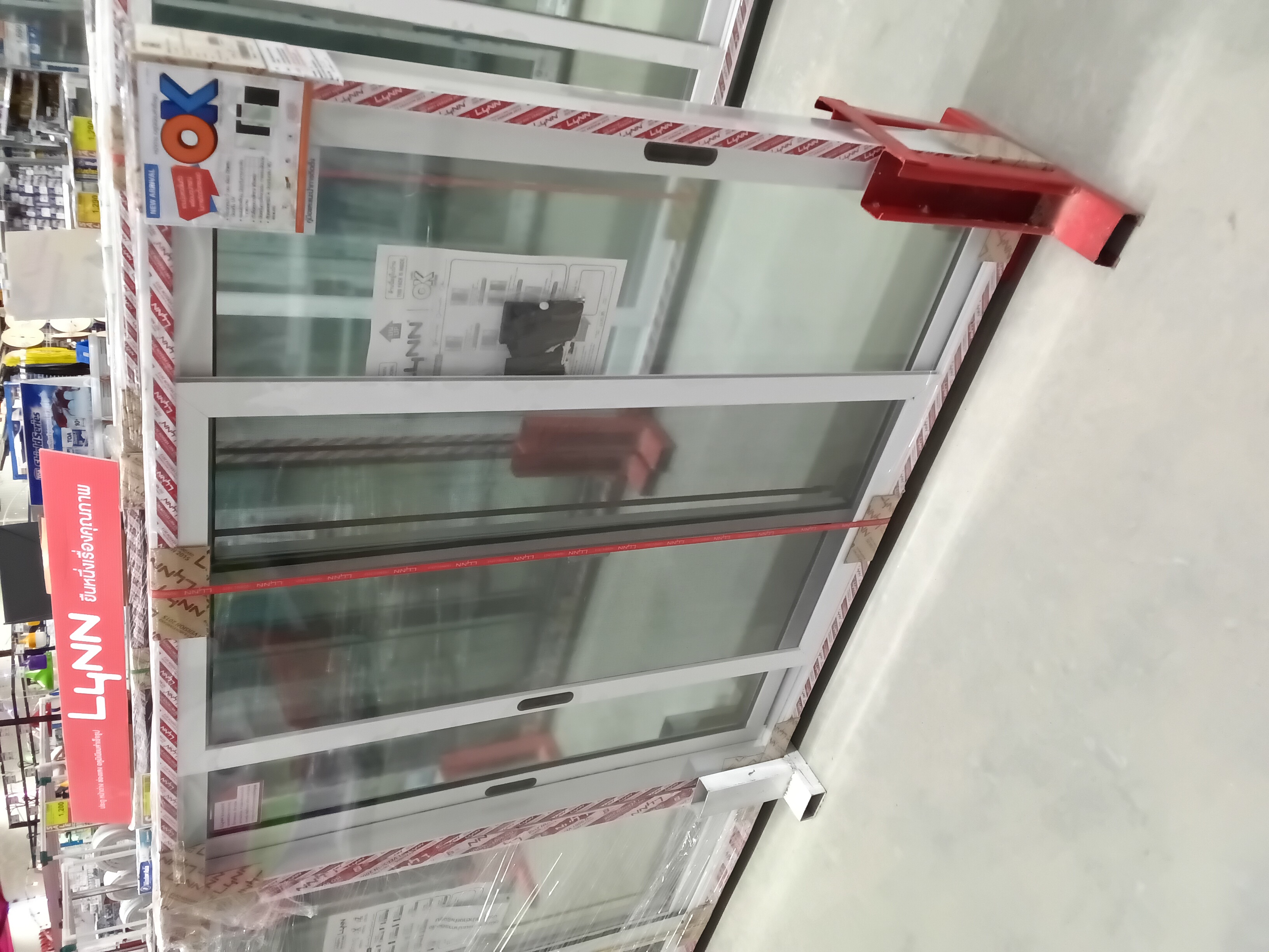 LYNN หน้าต่างบานเลื่อนสลับ+ชุดมุ้งลวด OK 120*110ซม. LP-OK-W03 สีขาว