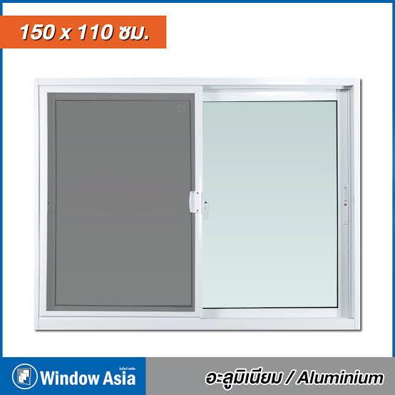 WINDOW ASIA หน้าต่างบานเลื่อน SS สีขาว มีมุ้ง 150*110 แบรนด์ WINDOW ASIA - ตกแต่ง ราคา 3,450 บาท