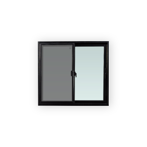 หน้าต่างบานเลื่อน ไม่มีมุ้ง 100 x 100 ซม. SS(FA) ECO สีดำ WINDOW-ASIA