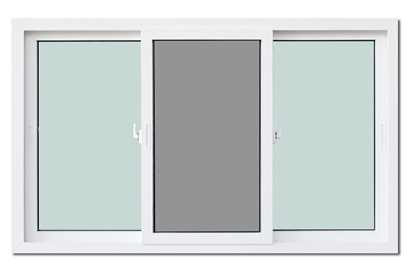 WINDOW ASIA หน้าต่างบานเลื่อน3ช่อง SFS (FA ECO) มีมุ้ง สีขาว 180*110