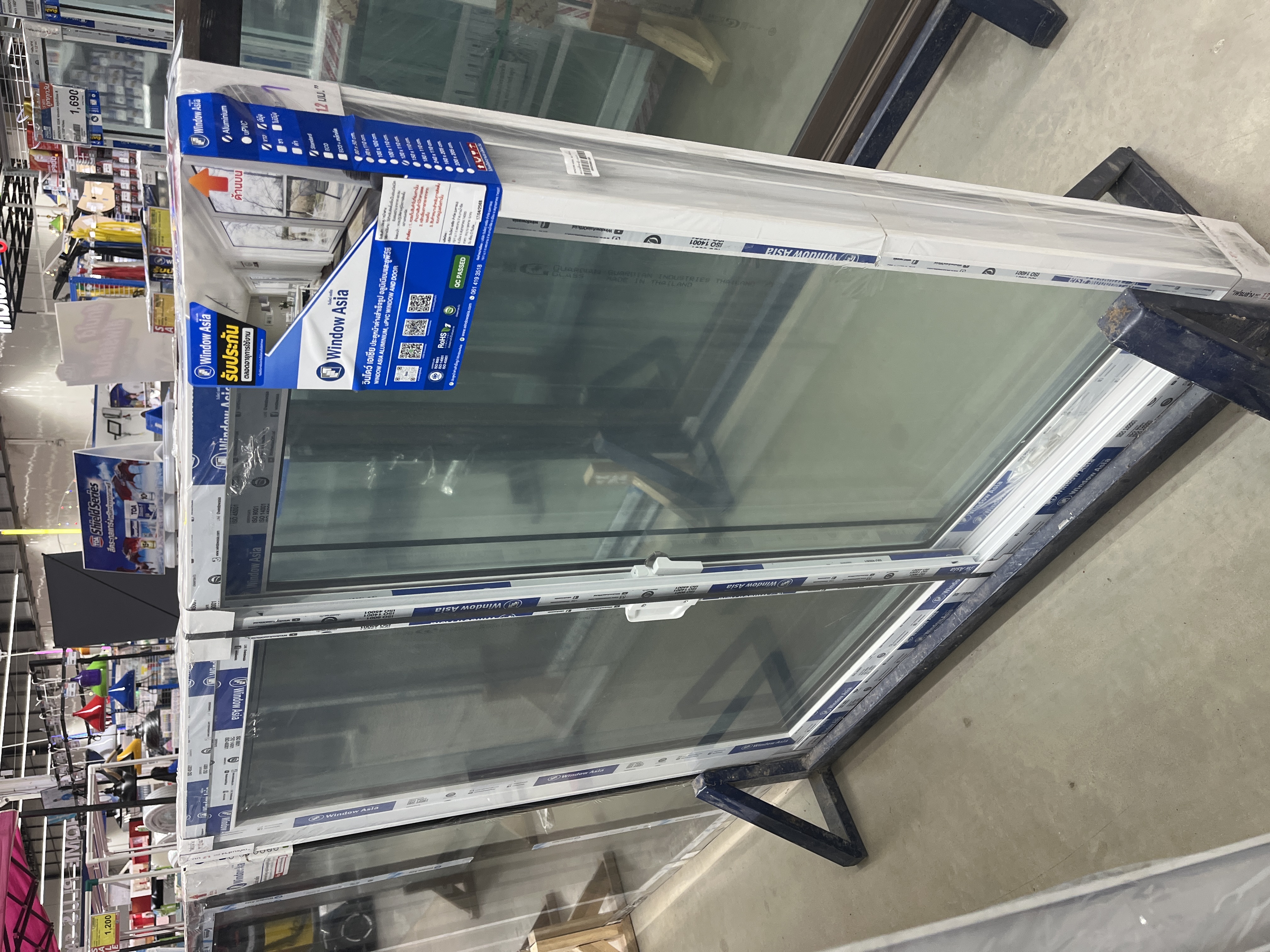 WINDOW ASIA หน้าต่างเลื่อนสลับ2ช่อง มีมุ้ง (STD)FA22-W0112 สีขาว 120*110ซม.