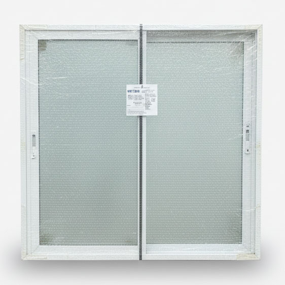 WINPLUSหน้าต่างบานเลื่อน 2 ช่อง 100*100 (CM)  ไม่มีมุ้ง ขอบขาว กระจกใสเขียว(AP)