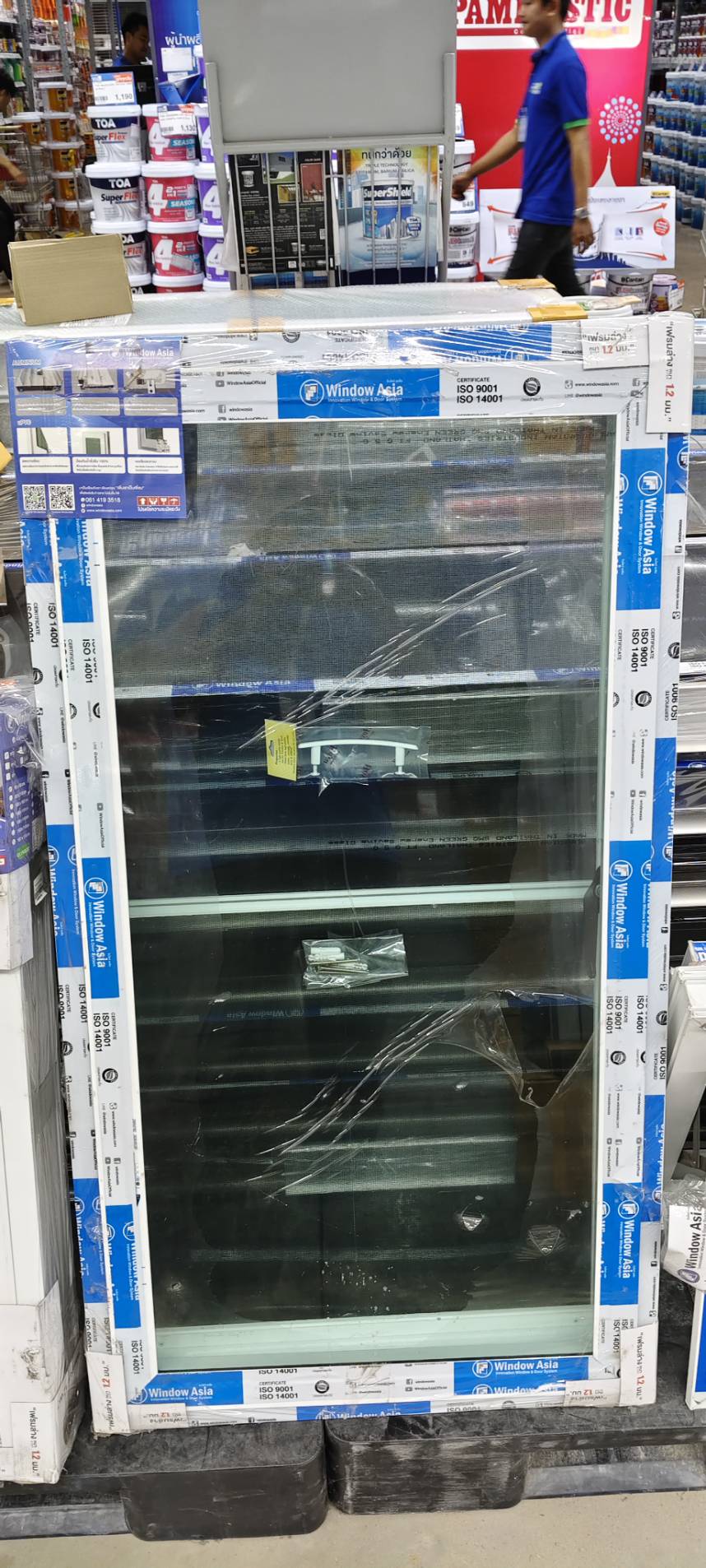 WINDOW ASIA ECO UPVC หน้าต่างบานเปิด + มุ้ง(สีขาว) ขนาด 60*100 แบรนด์ WINDOW ASIA - ตกแต่ง ราคา 2,850 บาท