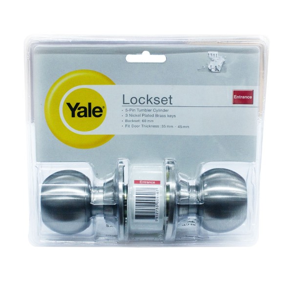 YALE ลูกบิดประตูระบบทั่วไป VCA หัวกลมธรรมดา หัวใหญ่ VCA5227 US32D แบรนด์ YALE - ตกแต่ง ราคา 395 บาท