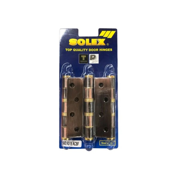 SOLEX บานพับแกนใหญ่ NO.4315 ACB (แพ็ค 2 Pcs.) แผง แบรนด์ SOLEX - ตกแต่ง ราคา 150 บาท