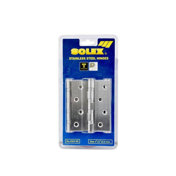 SOLEX บานพับโซเล็กซ์ 4324 NO.2 SS (แพ็ค 3 Pcs.) แผง แบรนด์ SOLEX - ตกแต่ง ราคา 210 บาท