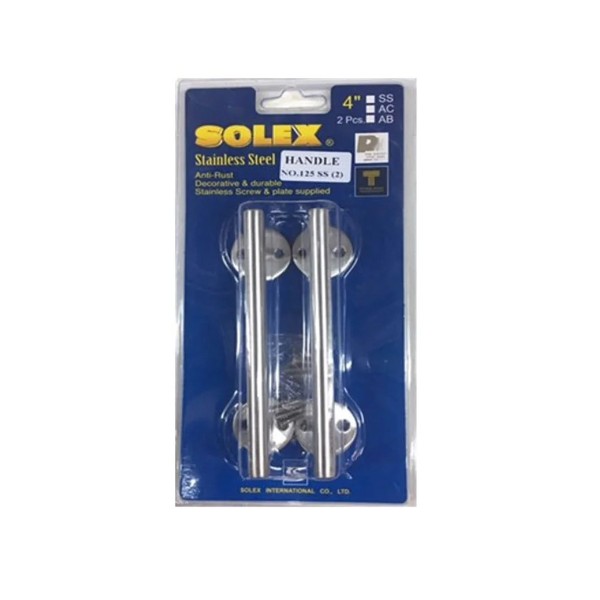 SOLEX มือจับแสตนเลส NO.125SS แพ็ค2 (แผง) แบรนด์ SOLEX - ตกแต่ง ราคา 140 บาท