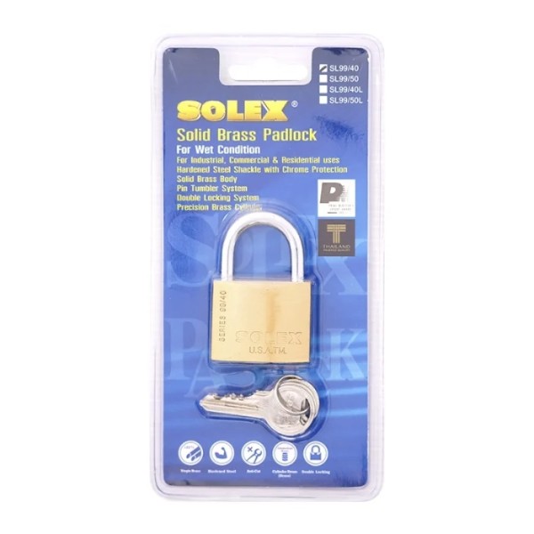 SOLEX กุญแจสปริง(แผง) SL 99 L40MM แบรนด์ SOLEX - ตกแต่ง ราคา 210 บาท