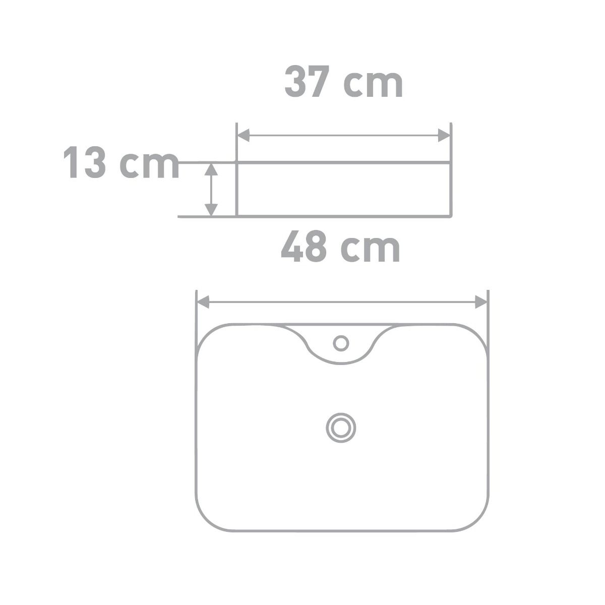SOSUCO อ่างล้างหน้าวางเคาน์เตอร์ SLIM SQUARE 503 S55003 - ภาพที่ 2