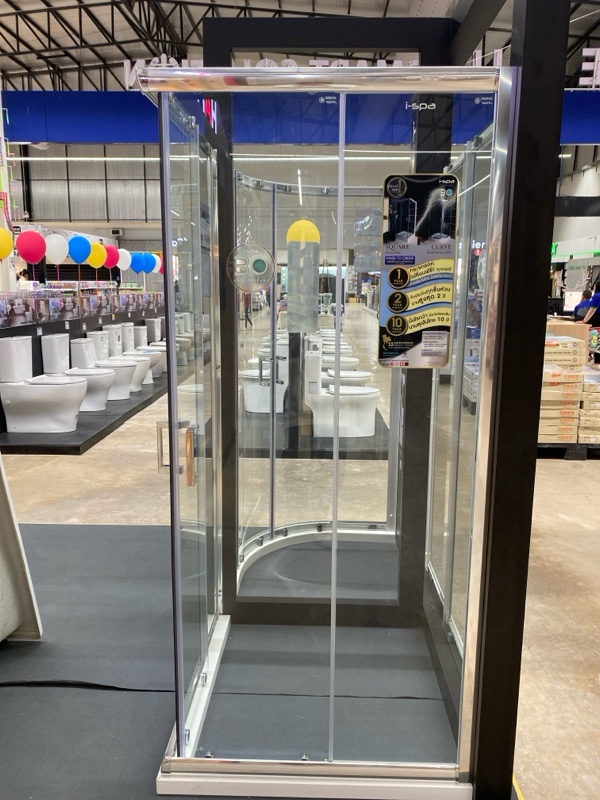 ISPA ฉากกั้นอาบน้ำ รุ่นI-SQ003GWH 90*90*190 cm. White - ภาพที่ 4
