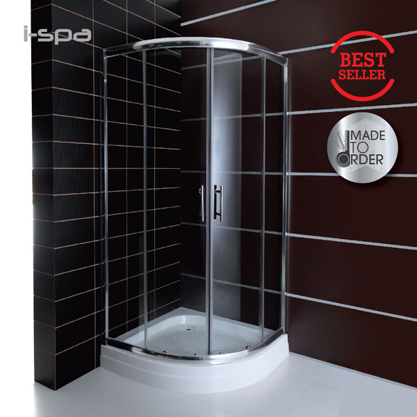 ISPA ฉากกั้น CURVE รุ่นI-CUR003GCR 90*90-190 cm. Chrome
