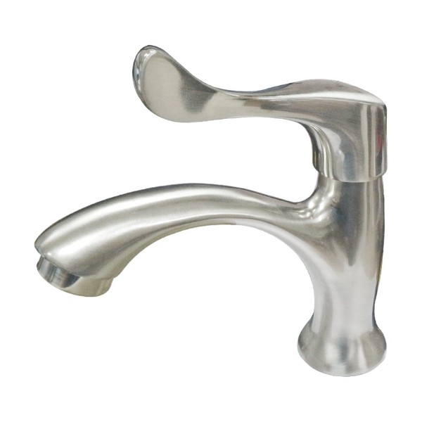 ก๊อกอ่างล้างหน้า ทรงสูง ด้ามหางกระรอก V9902 สีซาติน VEGARR