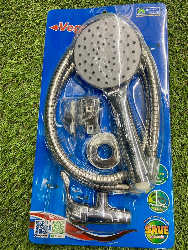 VEGARR ชุดฝักบัวโครเมี่ยม ครบชุด (V151C+VMA4403) S-V151C/VMA แบรนด์ VEGARR - ตกแต่ง ราคา 309 บาท