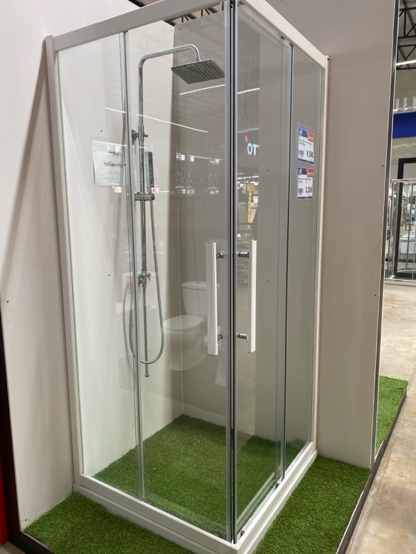 ธรณีตู้อาบน้ำ ขาว SIZE 90*90*8*5ซม. 1003W TR- แบรนด์ BATHLINE - ตกแต่ง ราคา 2,290 บาท