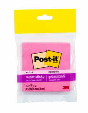3M โพสต์-อิท 654 3x3 ชมพูบานเย็น แบรนด์ CTTN  - ตกแต่ง ราคา 45 บาท