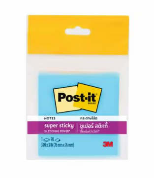 3M โพสต์-อิท 654 3x3 ฟ้า แบรนด์ CTTN  - ตกแต่ง ราคา 45 บาท