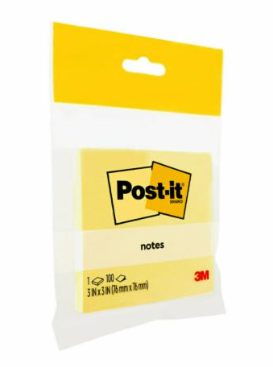 โพสต์-อิท 654 3x3 1CY สีเหลือง 3M - ภาพที่ 2