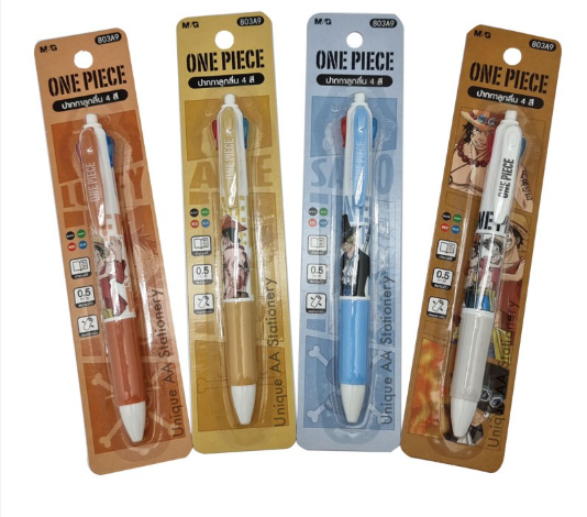 ปากกาลูกลื่น ลาย One Piece 0.5mm QBP803A9 4 สี HANA