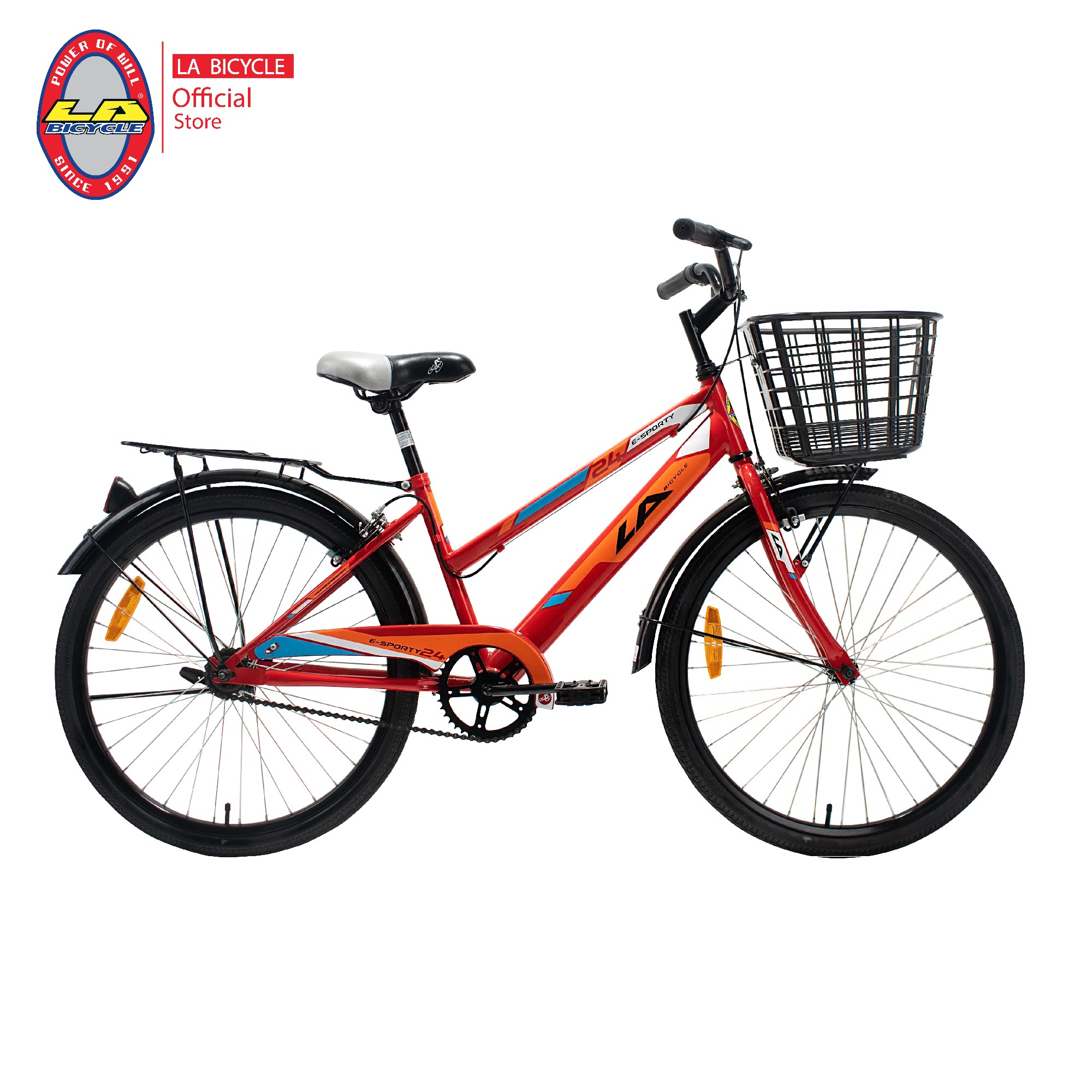 LA จักรยาน SPORTY 24SPY03+BK-MCI-245 สีแดง