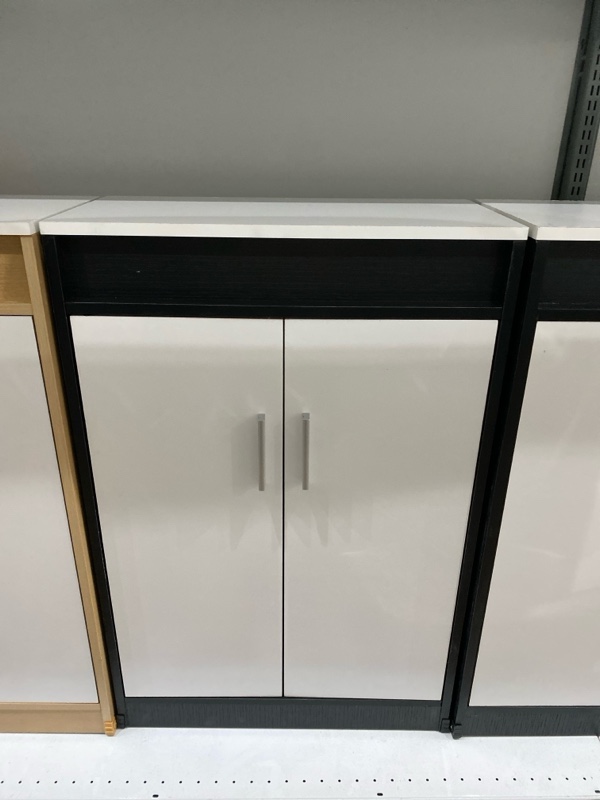 ตู้รองเท้า ประตูบานเปิดบน 60*30*80ซม. ขาว-โอ๊ค
