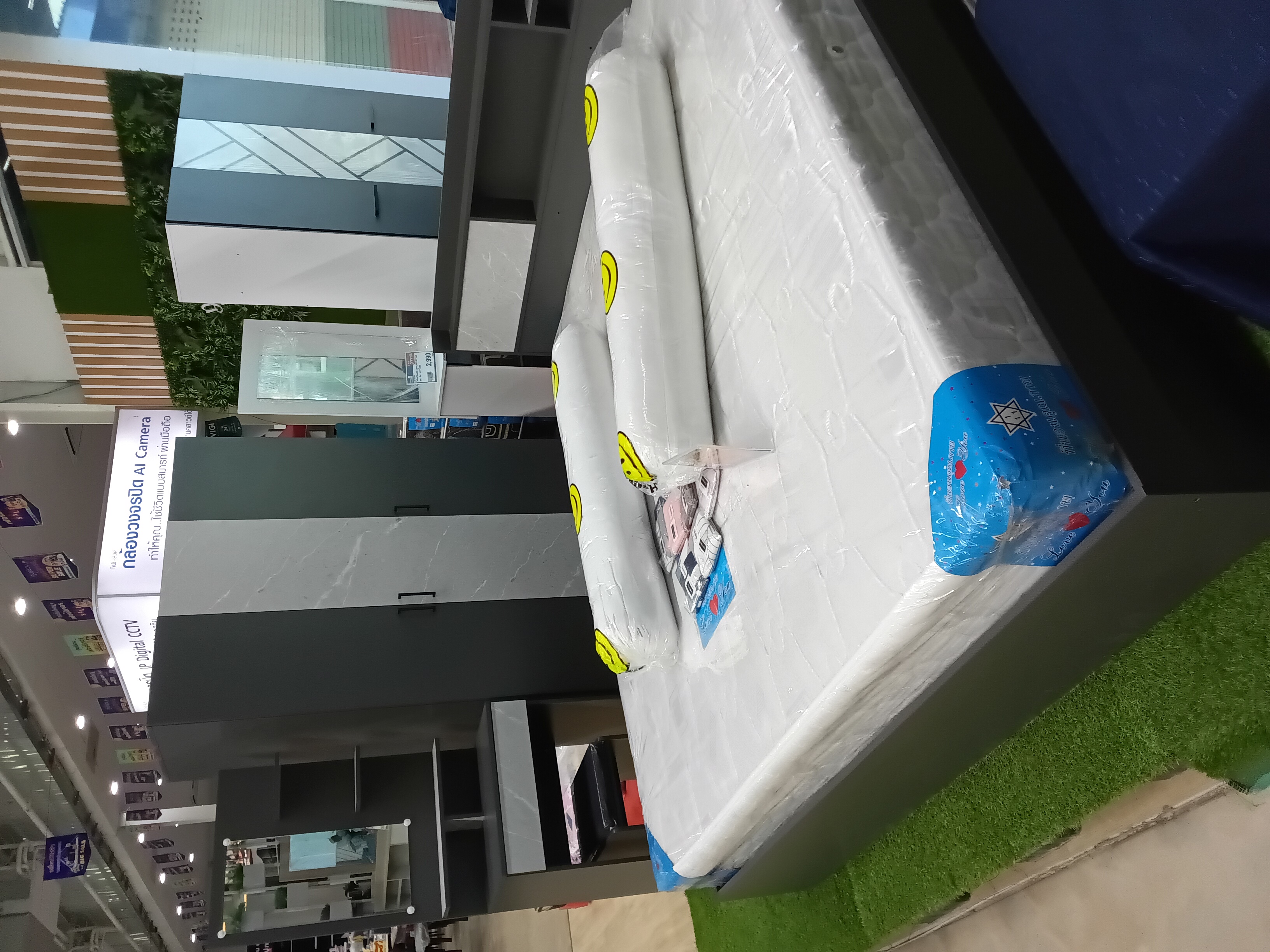 TERRY ชุดห้องนอน TW120 120*55*185ซม. เทาหินอ่อน