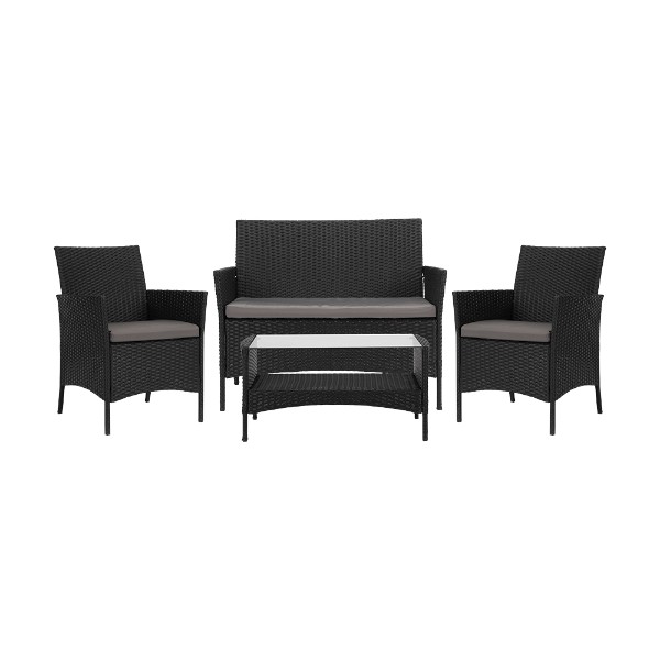 ชุดโซฟาสนาม PORTA สีดำ/เทา WINNER