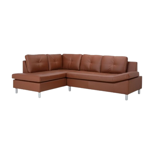 โซฟา PVC L-shape ด้านขวา รุ่น OVIRA สีน้ำตาล WINNER - ภาพที่ 2