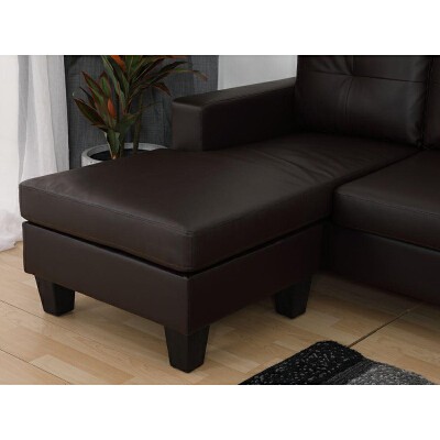 โซฟาหนังเทียม L-shape ซ้าย/ขวา รุ่น ARDEN สีน้ำตาล WINNER