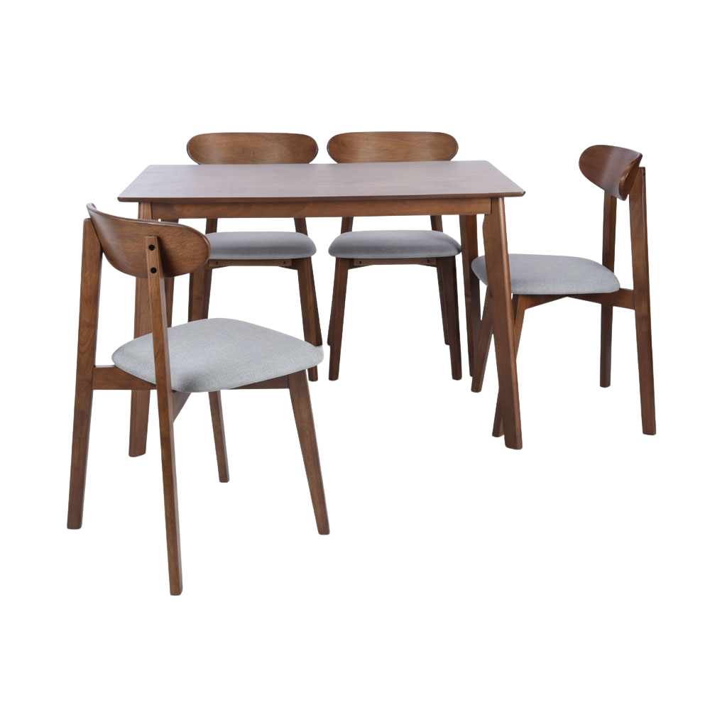 ชุดโต๊ะอาหาร 4 ที่นั่ง MICHELL สีวอลนัท/เทา WINNER แบรนด์ WINNER - ตกแต่ง ราคา 7,890 บาท