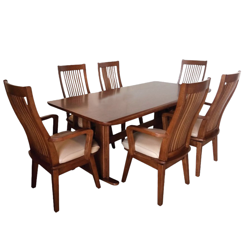 ชุดโต๊ะอาหาร 4 ที่นั่ง 180 ซม คาลอส สีดาร์ก/บราวน์ 