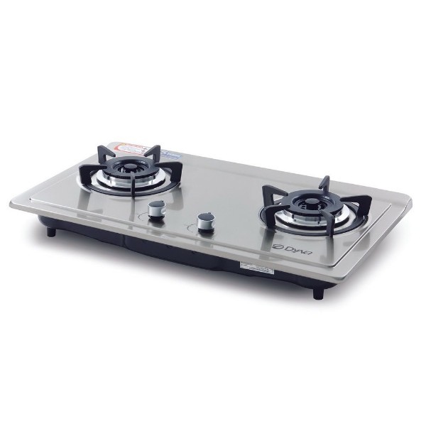 Dyna Home เตาแก๊สสแตนเลส แบบฝัง 2หัว ทองเหลืองรมดำ DF-1022-F