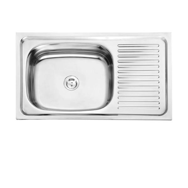 Dyna Home ซิ้งค์หนึ่งหลุมมีที่พักจานแบบฝัง 0.7mm. DH-7545 แบรนด์ DYNA HOME - ตกแต่ง ราคา 1,590 บาท
