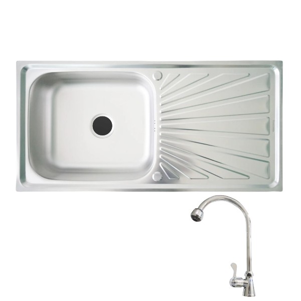 อ่างซิงค์สแตนเลส 1 หลุม 1 ที่พัก D1050+VOS4409 VEGARR