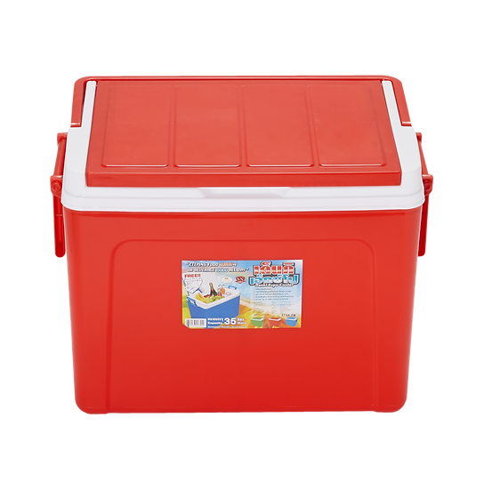 กระติกน้ำ เหลี่ยม 35 ลิตร 798EXPO สีแดง เด็นกิ