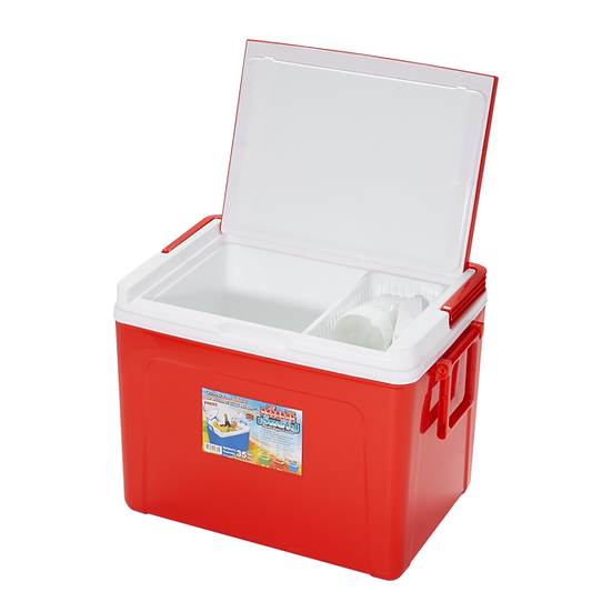 กระติกน้ำ เหลี่ยม 35 ลิตร 798EXPO สีแดง เด็นกิ - ภาพที่ 2