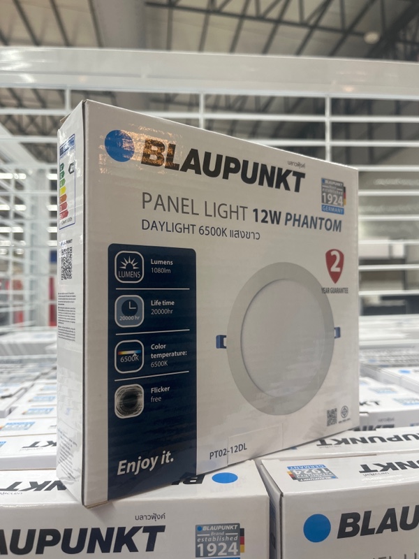 WELLUX BP-โคมพาแนลไลท์ PT02 กลม 12 วัตต์ แสงขาว แบรนด์ เวลลักซ์ - ระบบไฟฟ้าและระบบน้ำ ราคา 215 บาท