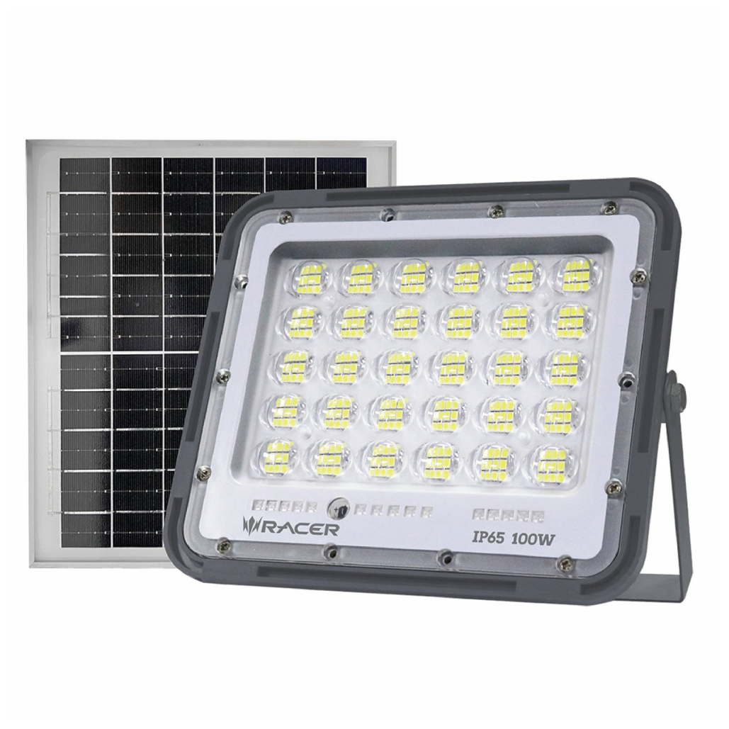 RACER โคมฟลัดไลท์โซล่าห์เซลล์ แม็กซ์บีม 60W IP65 6500K  (10/ลัง)