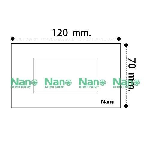 NANO แผงหน้ากากขอบเหลี่ยม NANO-400-3 (3ช่อง)(2*4) ขาว(80/ลัง) - ภาพที่ 2