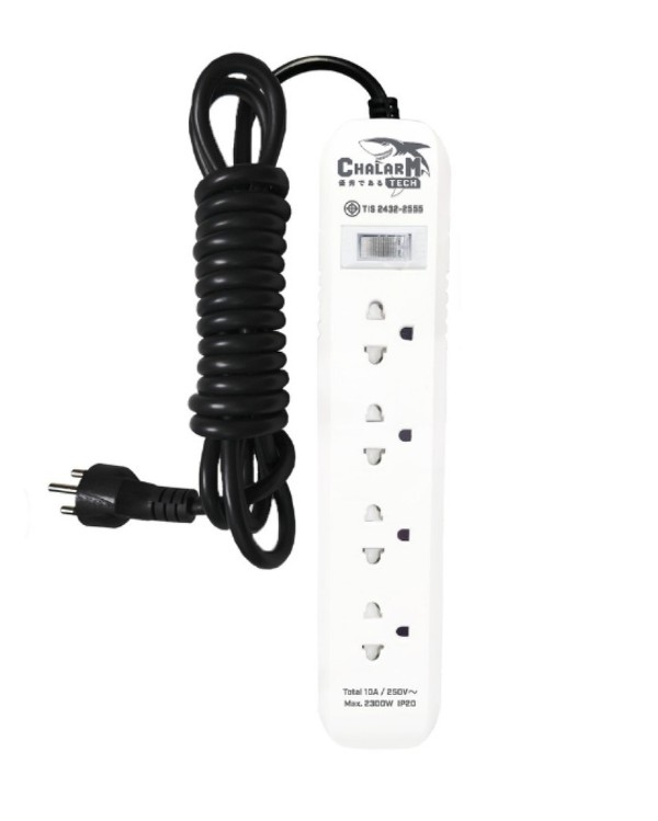 CHALARMปลั๊ก 4ช่อง 1สวิทซ์ CPP456 5เมตร แบรนด์ DATA - ระบบไฟฟ้าและระบบน้ำ ราคา 229 บาท