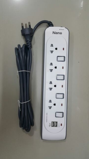 NANO รางปลั๊กไฟพ่วงกันไฟกระชาก NN-CES4U เต้ารับ 4ช่อง USB 2ช่อง สายไฟ3ม.(24/ลัง) แบรนด์ นาโน อิเลคทริค โปรดักซ์ - ระบบไฟฟ้าและระบบน้ำ ราคา 540 บาท