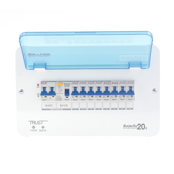 RACER ตู้คอนซูเมอร์เซ็ทสำเร็จ พรีเมี่ยมเซต+ กันดูด 63A 8ช่อง (5/ลัง) 8858869060107 - ภาพที่ 3
