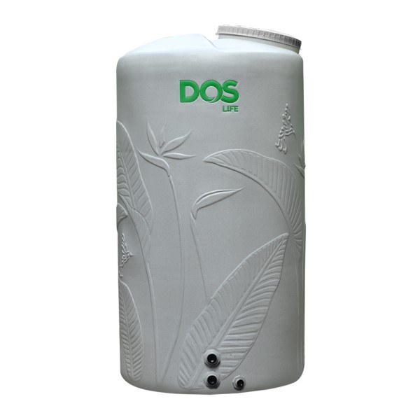 DOS ถังเก็บน้ำ PARADISE สีเทา HY-64/GG-1000L + ลูกลอย 1 นิ้ว