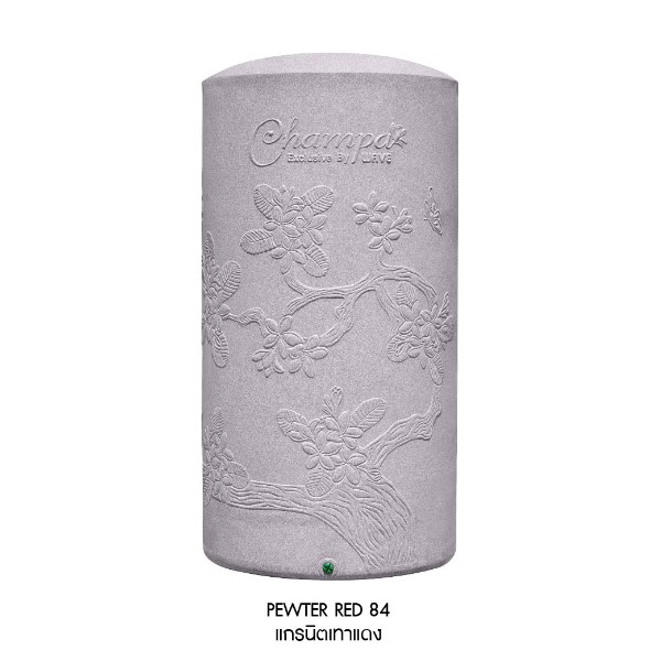 WAVE ถังเก็บน้ำบนดิน CHAMPA 1000L ท่อใน +ลูกลอย 1 เทาแดง