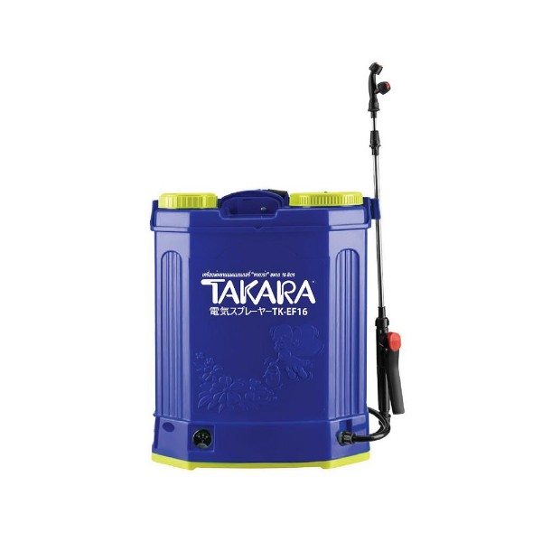 TAKARA ถังพ่นยาแบบแบตตารี่ (TK-EF16) 16 ลิตร (ก้านพลาสติก) สีน้ำเงิน (3ตัว/มัด)